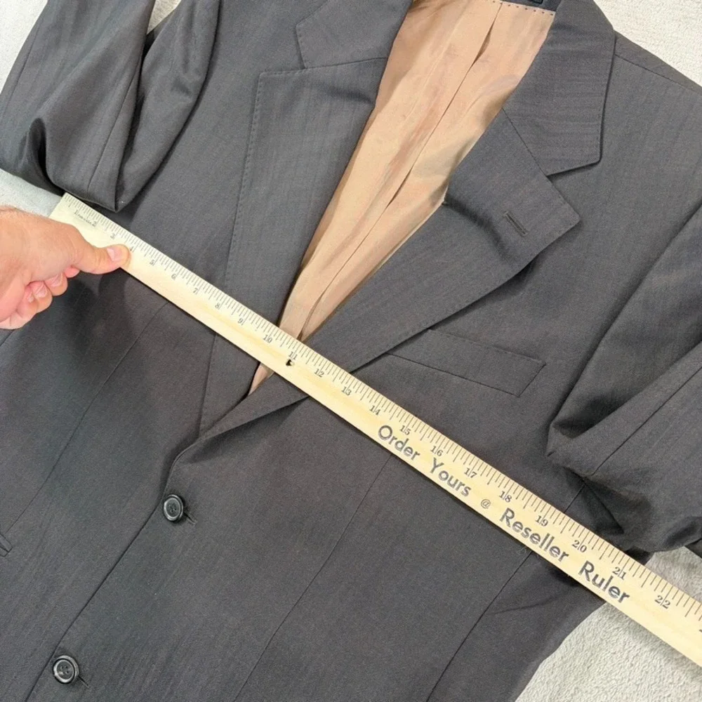 Hugo Boss 2 Button‎ Front Suit Set in Brown Striped Wool Men 40R Pants 34x30